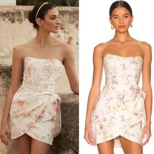 New NWT V. Chapman The Nasturtium Mini Dress in Pink Rose Print